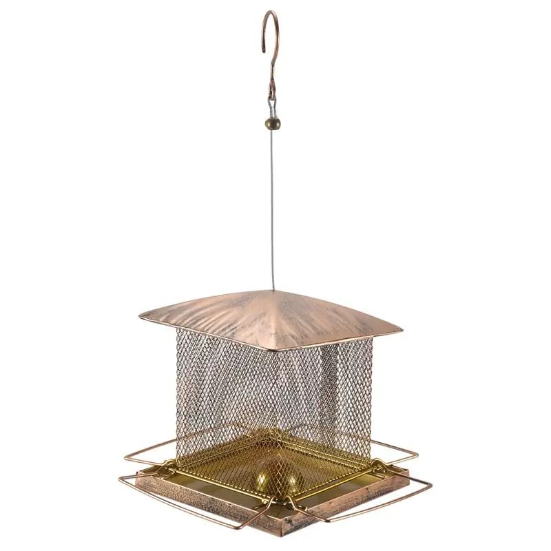 J1UL1N Bird Feeders For Outdoors Hanging - Large Capacity Heavy Duty Metal Squirrel Proof Wild Bird Feeders For Cardinal