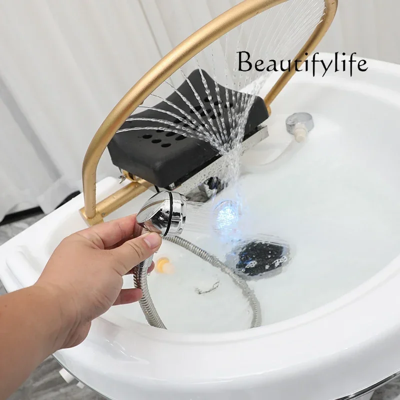 Beauty salon special water storage basin movable hair treatment shampoo basin water circulation fumigation shampoo machine