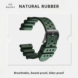 Maikes Natural Rubber Watch Strap Quick Release 20mm 22mm 24mm Accessories Smart Watch Band Bracelet