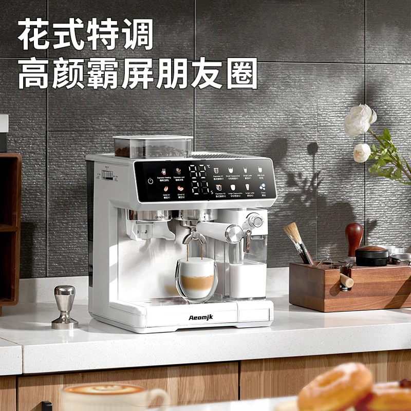ماكينة إسبريسو شبه أوتوماتيكية Aeomjk CM5710 مع مطحنة شبه أوتوماتيكية مدمجة Cafeteira Expressa