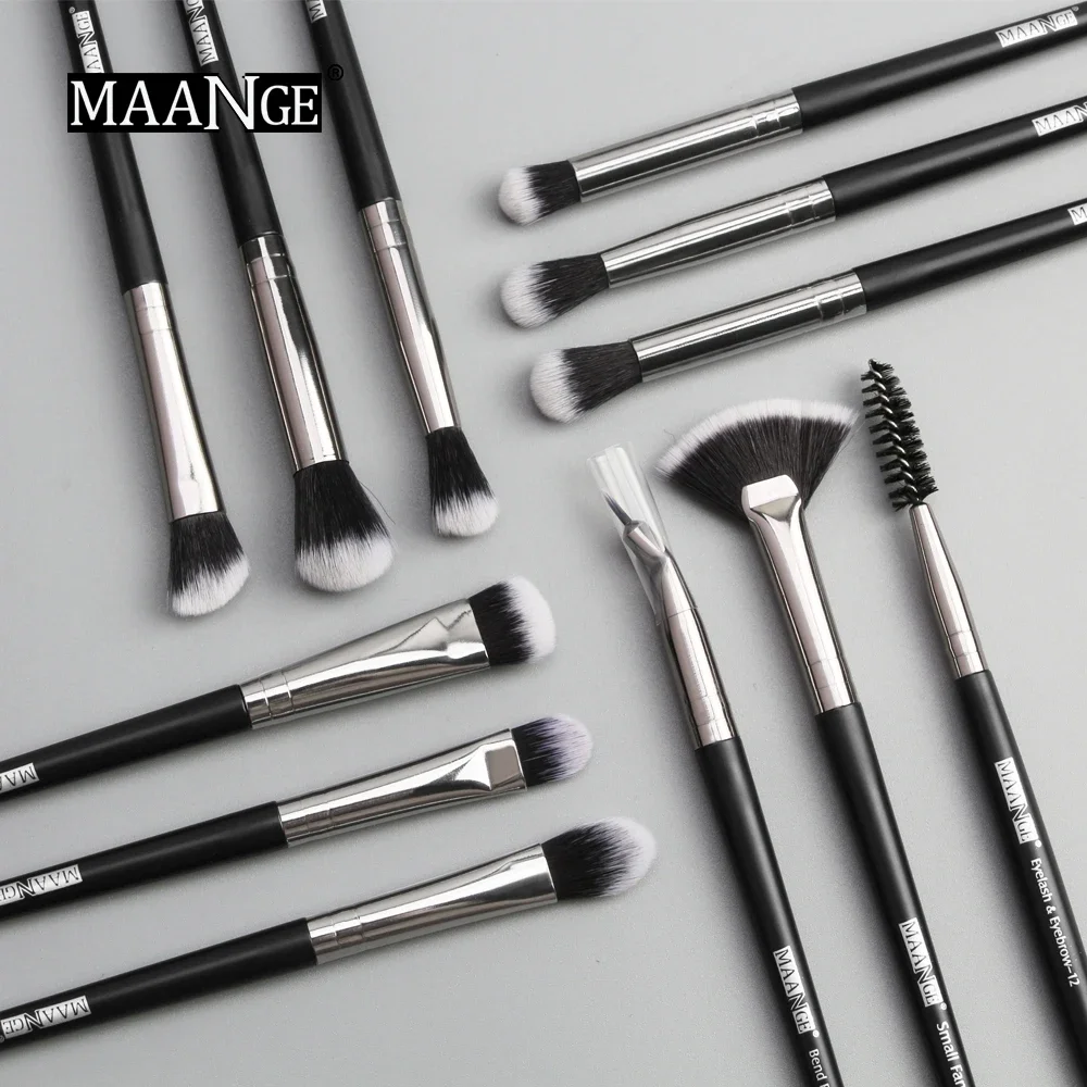 MAANGE Pro 3/5/12 adet/lot makyaj fırça seti göz farı karıştırma Eyeliner kirpik kaş fırçalar makyaj yeni