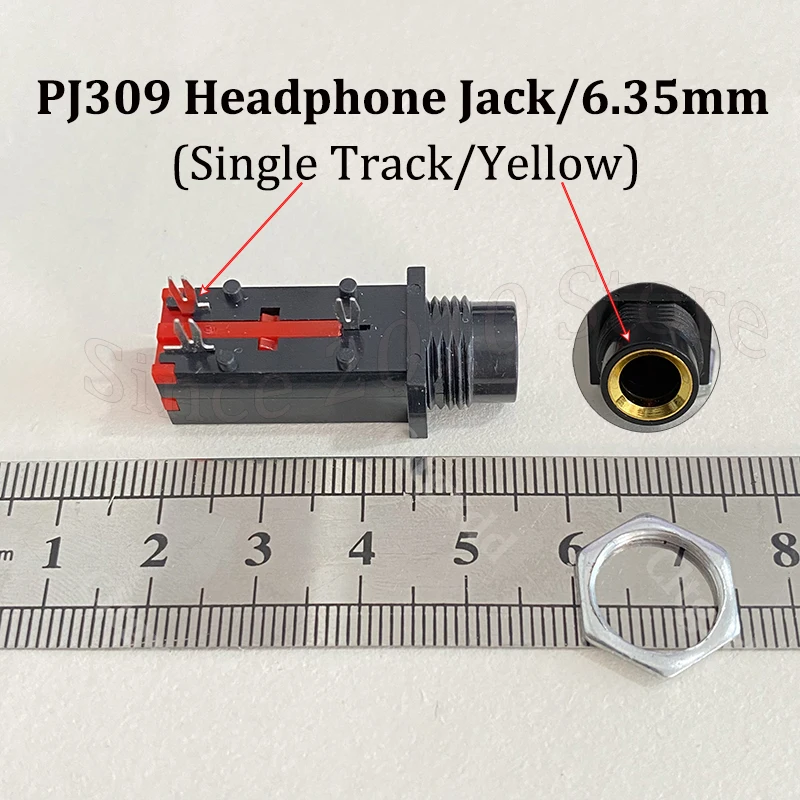 6,35mm 1/4 Zoll Audio-Buchse Mono Stereo TS TRS Buchse für Panelmontage für Gitarrenverstärker und Audiogeräte PJ308/309 – Detail 13