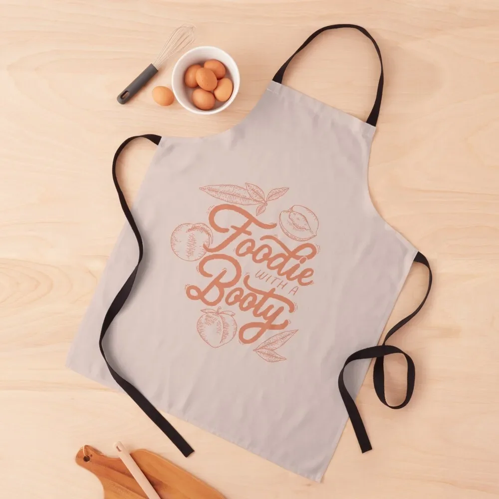 

Foodie With a Booty Apron Cooking Clothes Art Kitchen Novel Kitchen Accessories Household Items Useful Apron