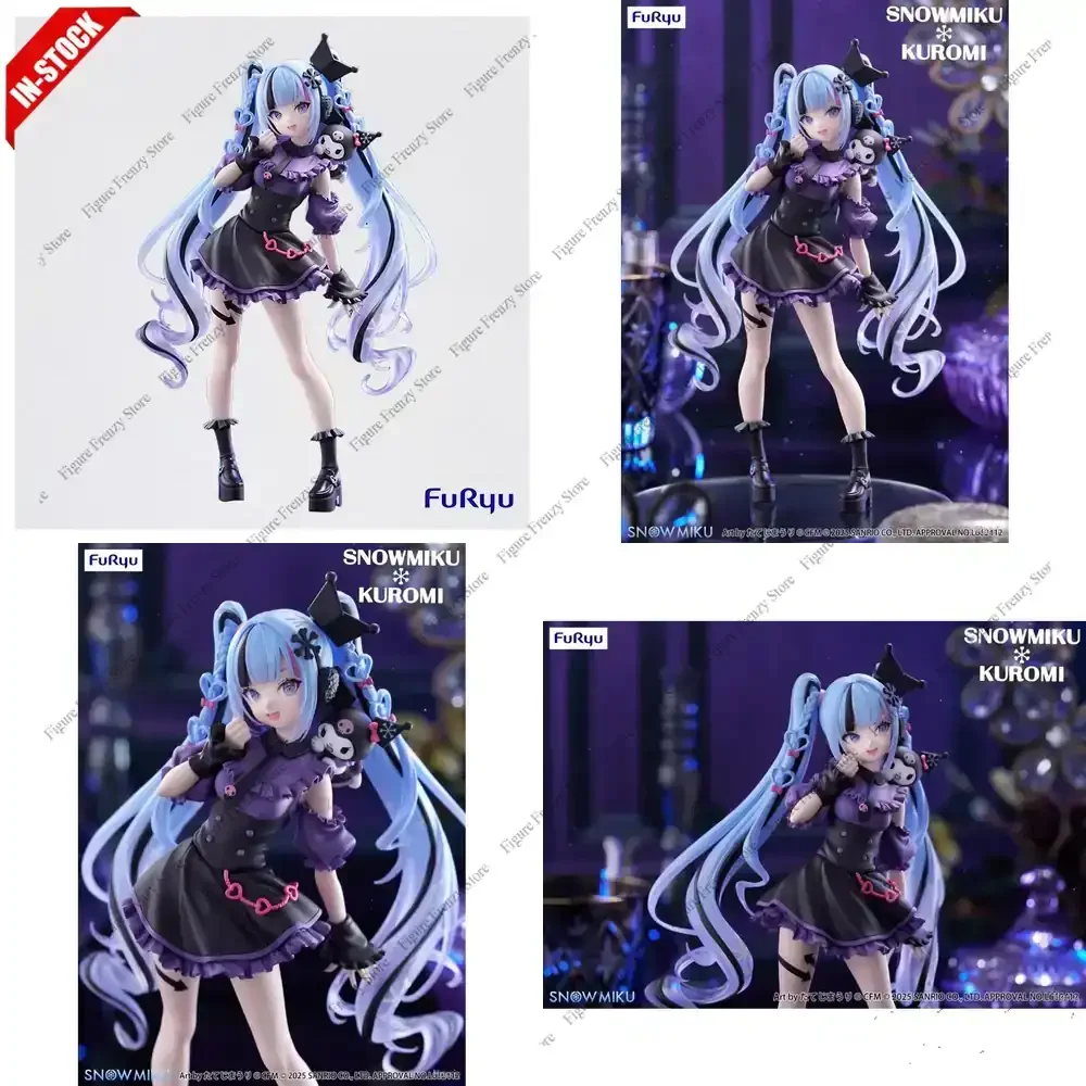 special-offer-genuine-mol-furyu-trio-try-it-hatsune-miku-19cm-snow-miku-x-kuromi-anime-pvc-figure-collectible-toy-gift