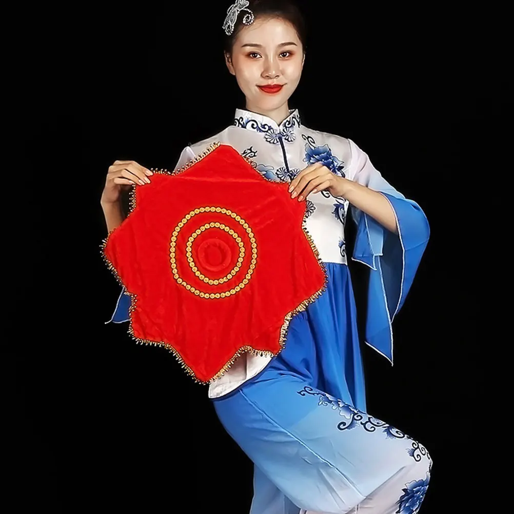 

2Pcs Handkerchief Prop Yangko Dancing Towels Chinese Style Party Worship Flags Rotate Handkerchief Lightweight