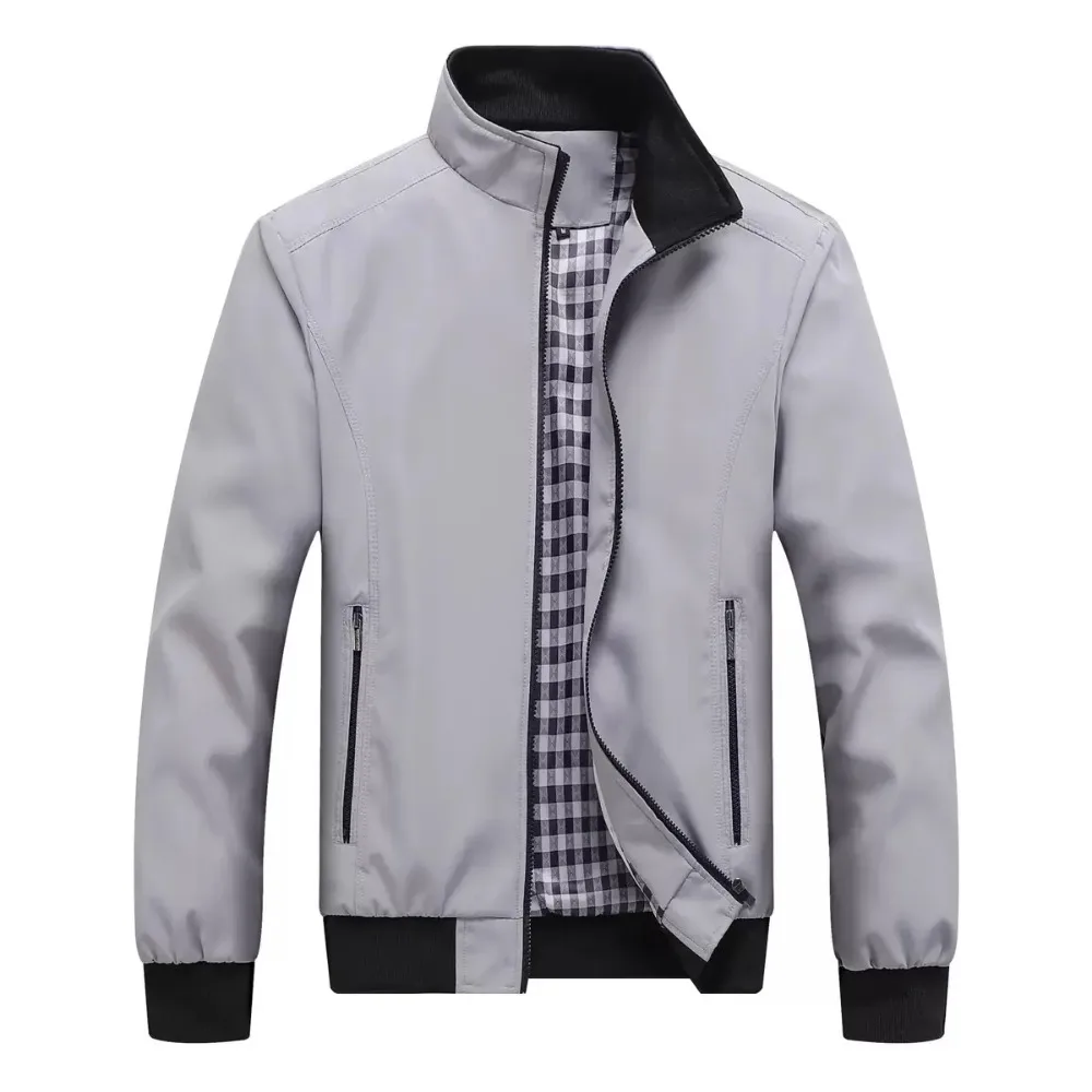 

Spring and Autumn Men's Coat Fashion Trend Casual Jacket Large Loose Cardigan Middle aged Dad's Fashion Baseball Jacket