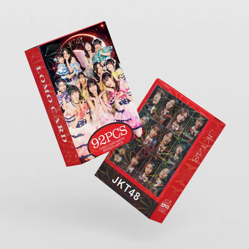 92pcs Indonesian Girl Group JKT48 Album LOMO Card Sticker Beautiful Blessing Card Fan Collection Postcard Greeting Card JKT48