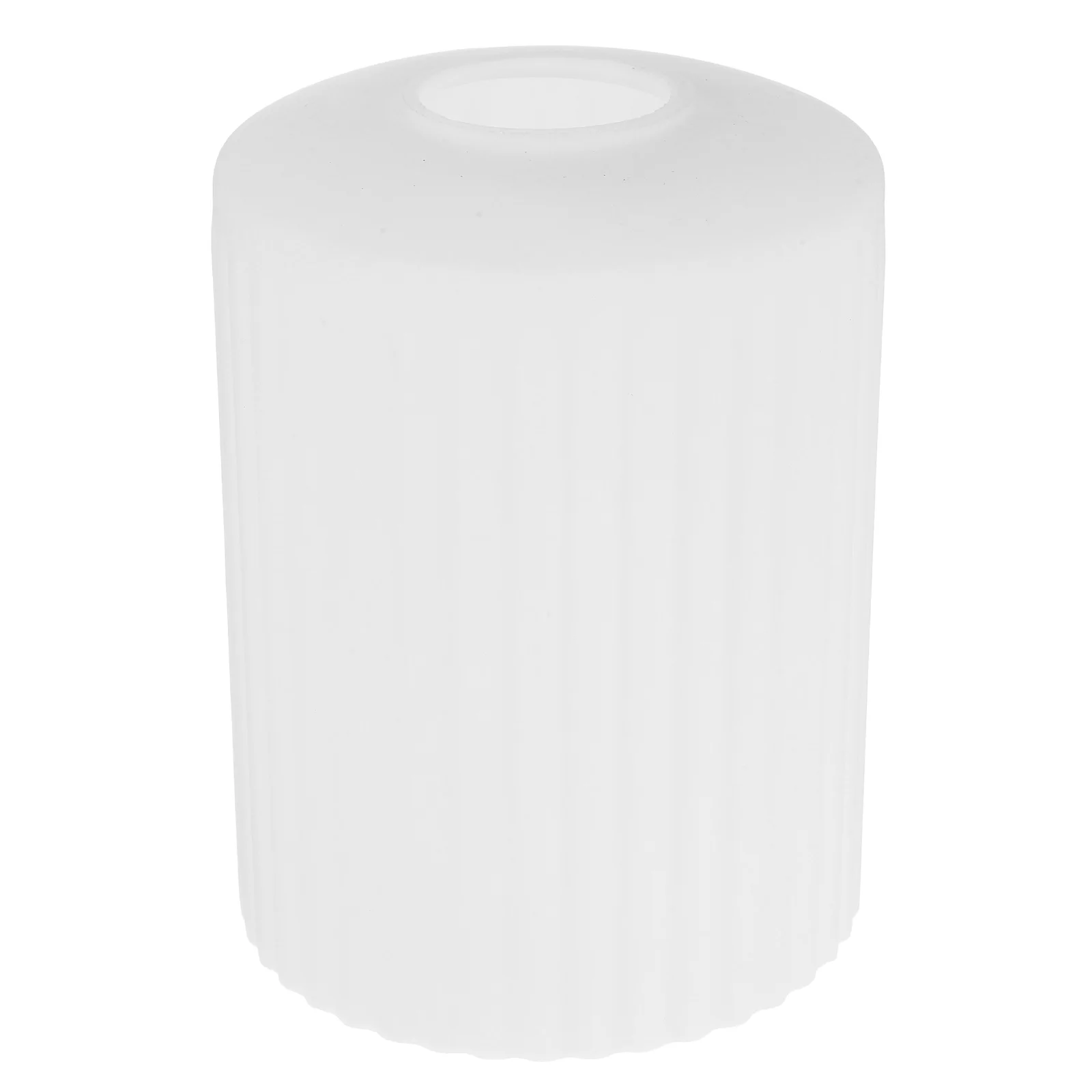 

Milk White Striped Cylinder Glass Lamp Shade Modern Elegant Light Cover for Living Room Bedroom Home Office Hotel Decor