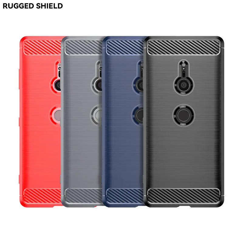 For Sony Xperia XZ3 H9436 H8416 Case Carbon Fiber Skin Soft Silicone TPU Cover Phone Case For Sony Xperia XZ3 H9436 H8416 H9493