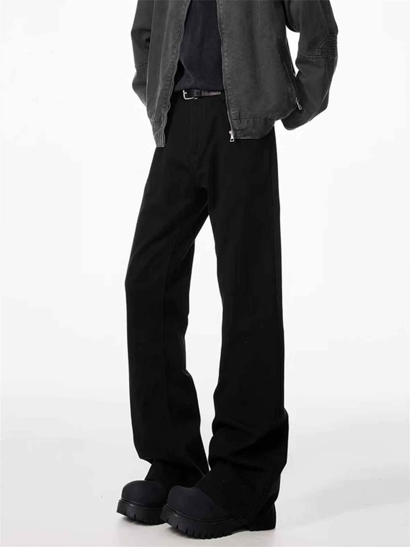 

Bla Bell Bot Jeans Men's American Wa Trendy Cleanfit Long Pants Loose Wide Leg Fce Lined Denim Jeans Casual Straigh...