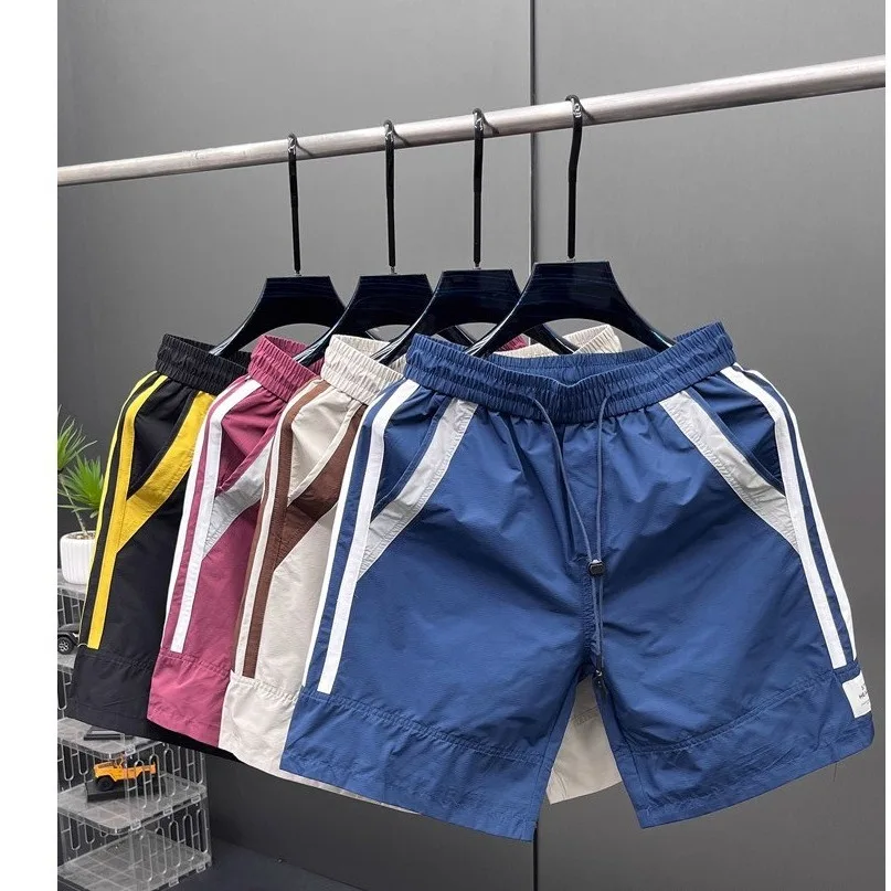 

Summer Large Size Men's Outdoor Sports orts Qui Dry Color Blo Dstring Five-Quarter Length Couple's orts Hong Kong ...