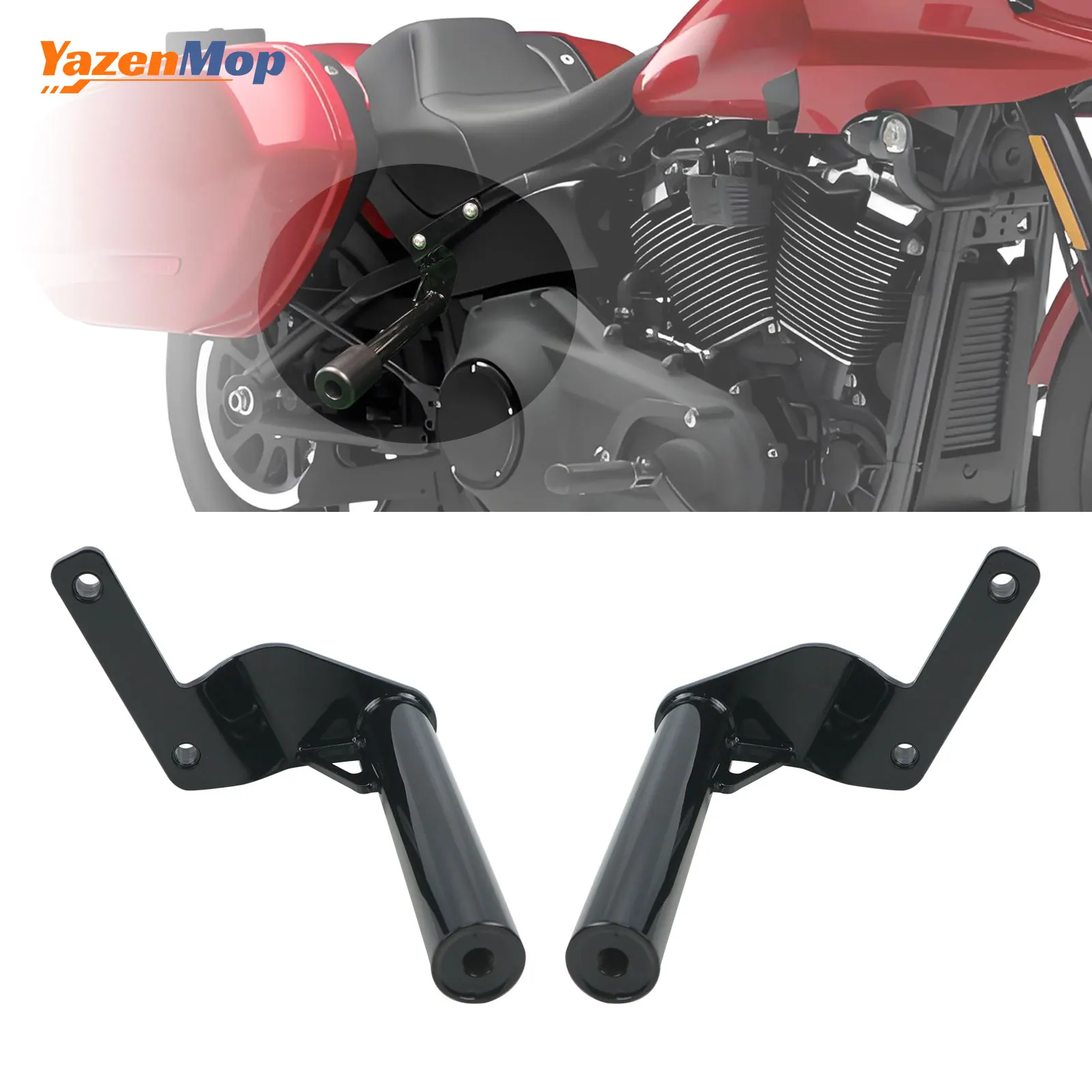 

Passenger Peg Crash Bar Frame Slider Rear Highway Engine Guard for Harley Softail 2018-up Street Bob Heritage Low Rider Fat Bob