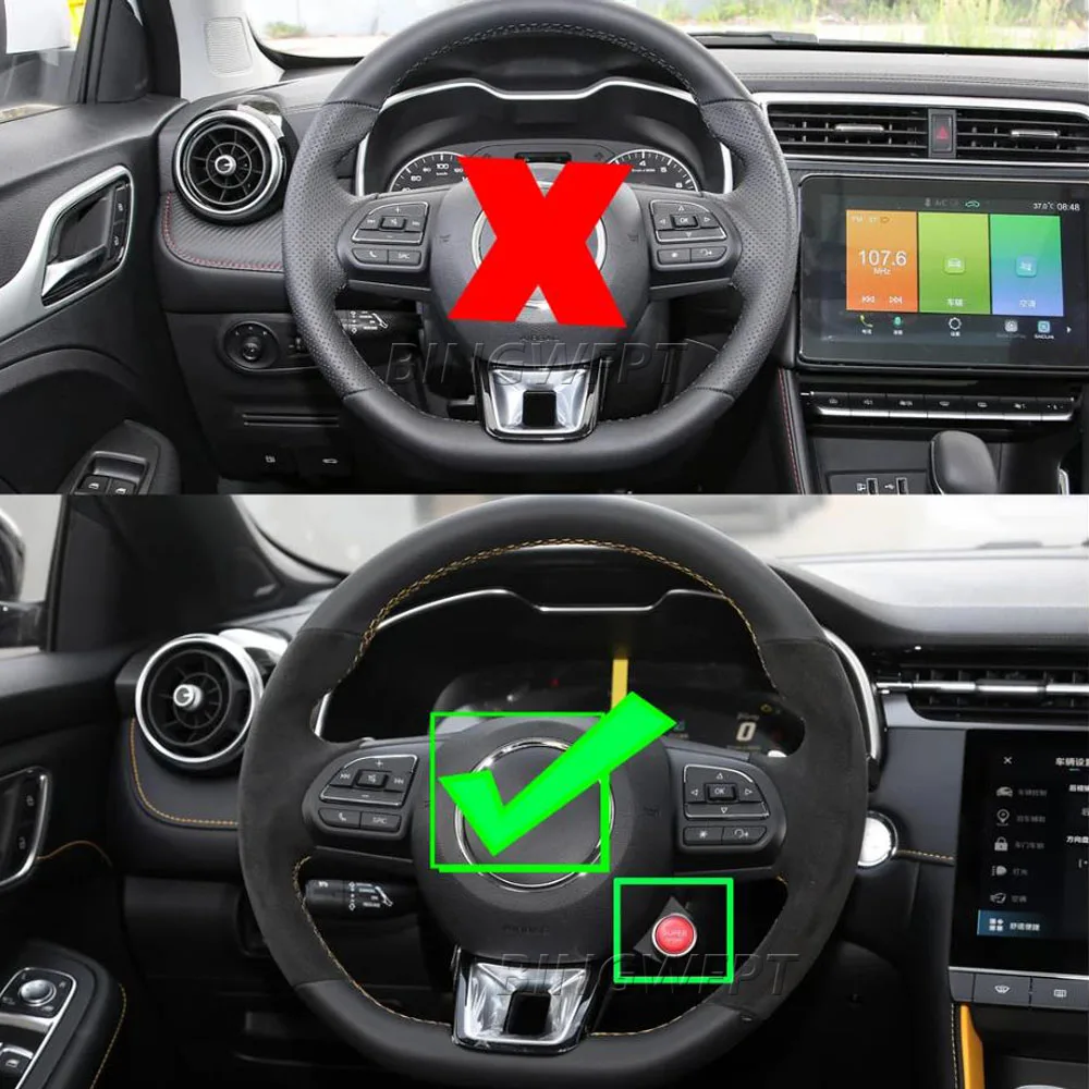 With White Backlight Steering Wheel Cruise Control Switch Button For SAIC MG6 MG 6 2017 2018 2019 2020 2021