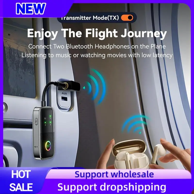Suitable Bluetooth Transmitter Receiver Wireless Bluetooth Adapter Airplane Bluetooth Adapter Low Latency And HD For Car Home St