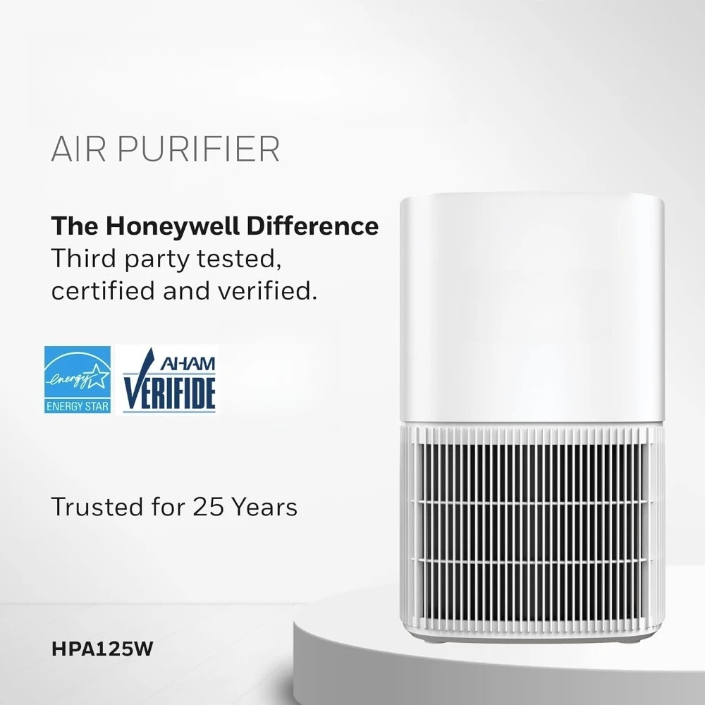 HPA125W HEPA Air Purifier for Home Up to 530 Sq Ft 3-in-1 Filter for Pet Dander Smoke Odor Auto Mode with Air Quality Sensor