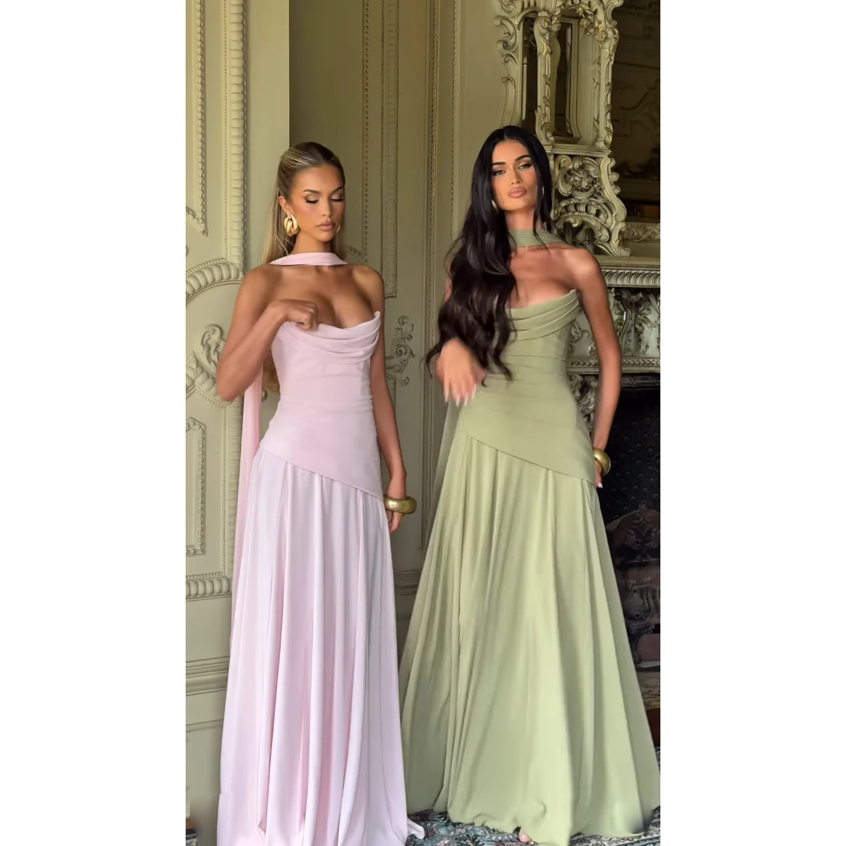 

Сексуальное шифоновое вечернее платье без бретелек на шнуровке сзади, длинное вечернее платье розового цвета, длинное платье для выпускного вечера Sage, принимаем индивидуальный заказ