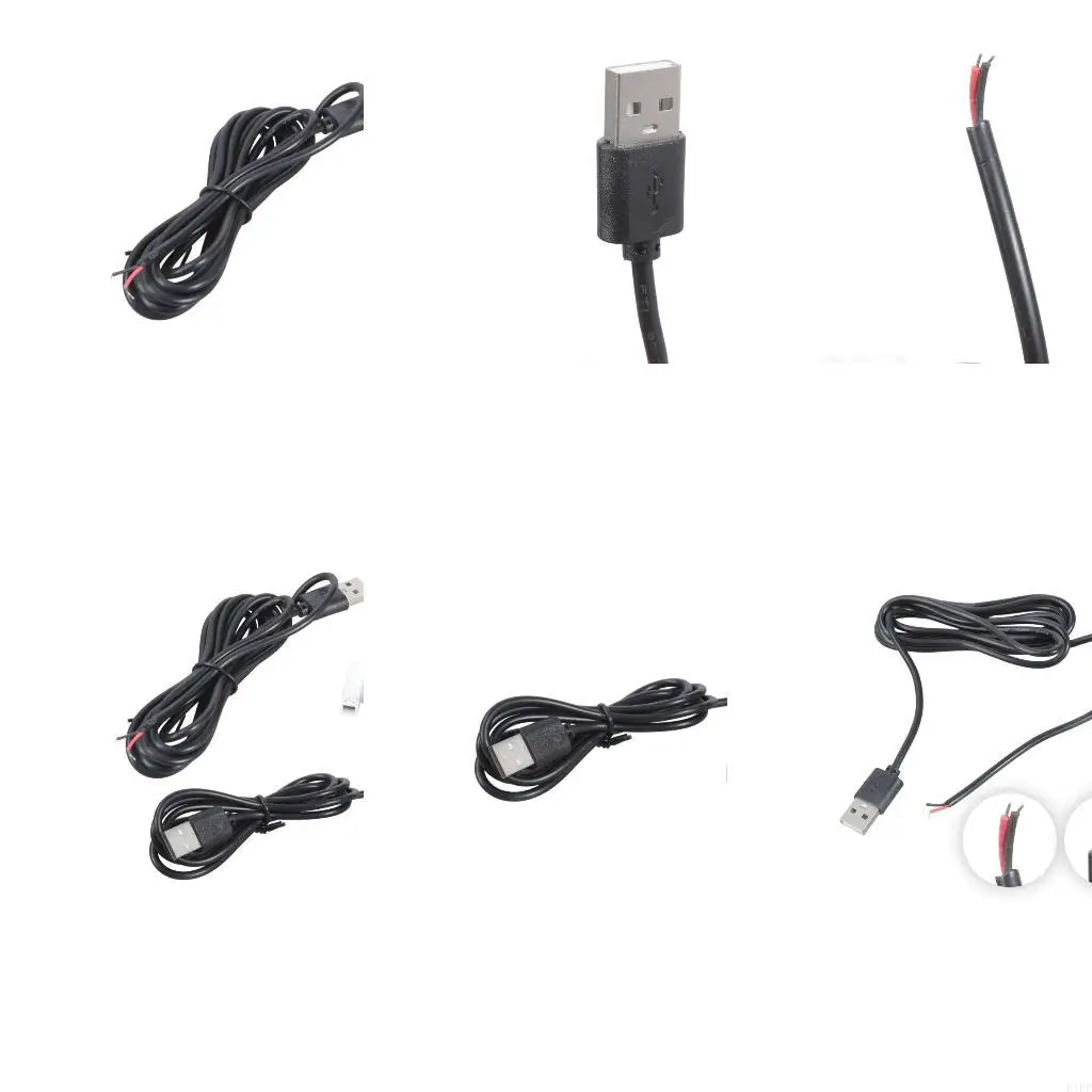 E1PF Quick Connecting USB 2Pin Charging Cord 5V Spring Loaded Terminal for Applications