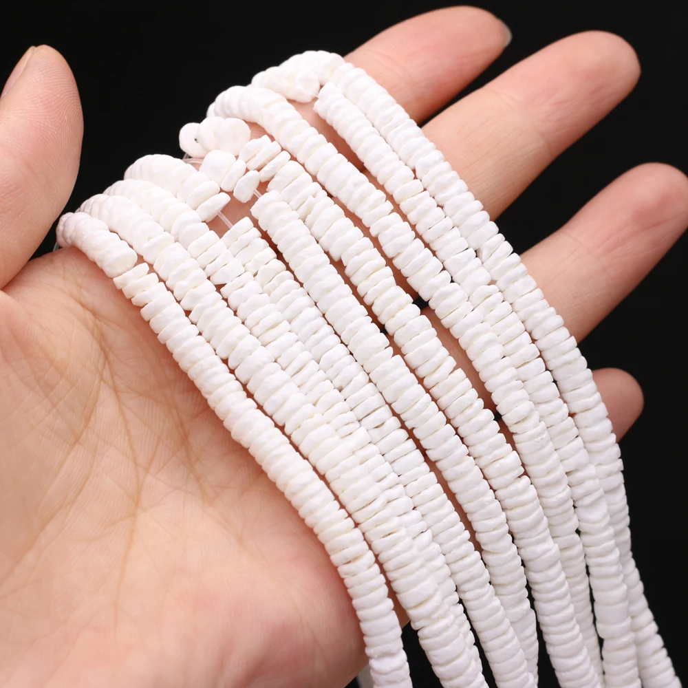 Natural Stone Shell Beads Disc shape Multi-color Spacer Bead for Jewelry Making Diy Bracelet Necklace Crafts Accessories - Image 2