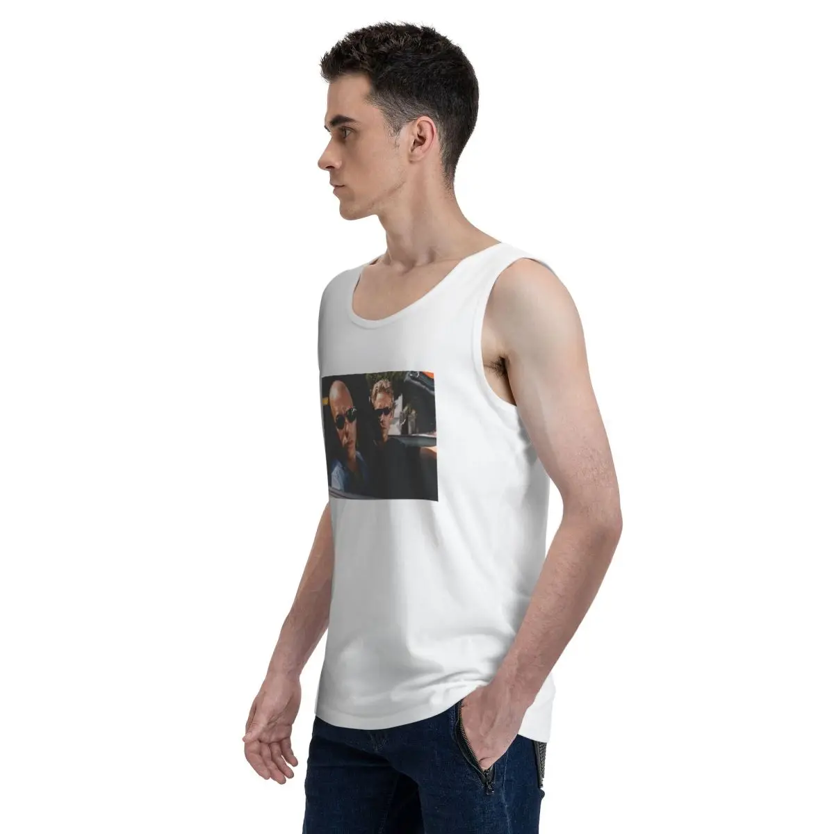 The Fast And The Furious Classic 100% Cotton Men's Sweatshirt Vest Sleeveless Clothing Tees Men Tank Tops T-shirt - view 3