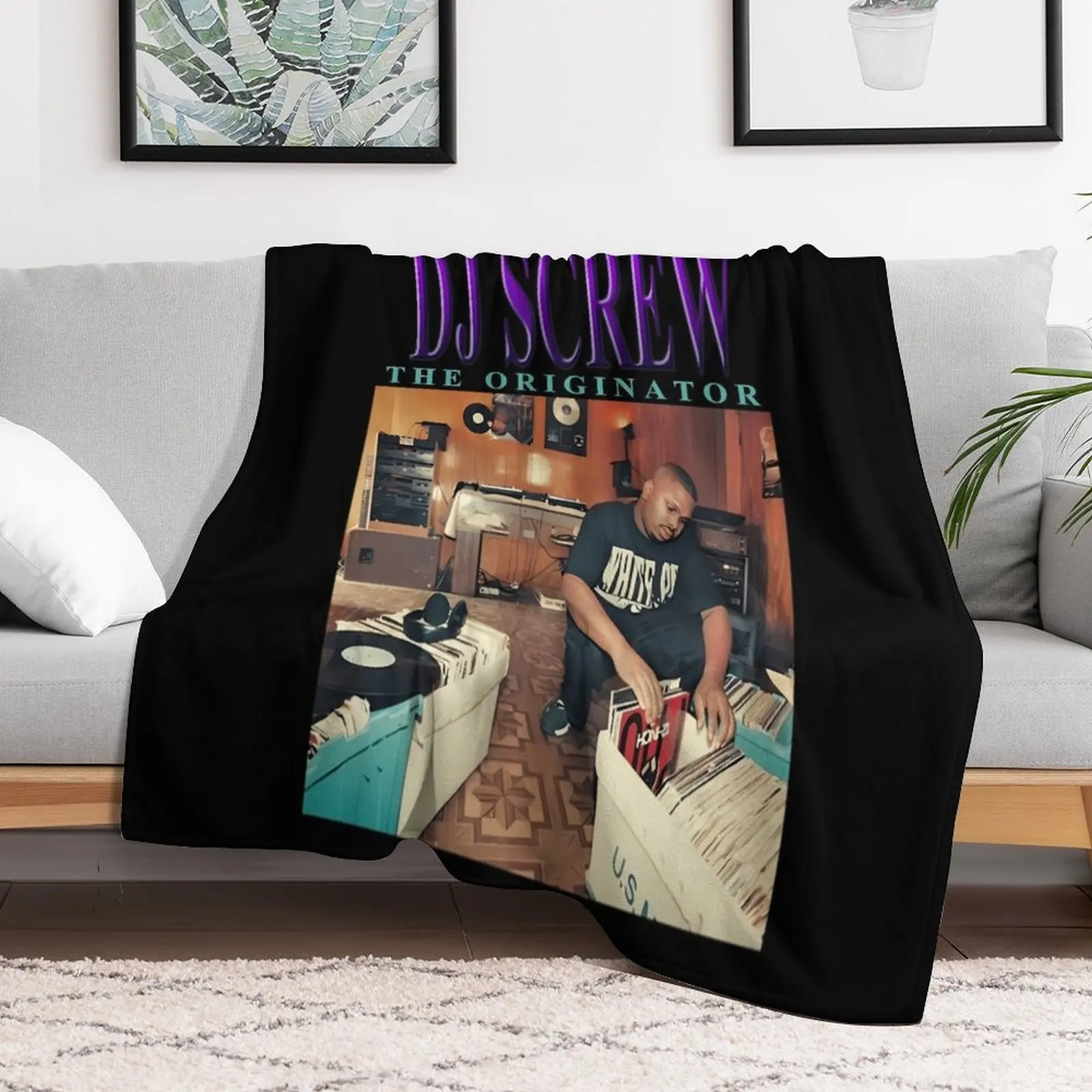 DJ SCREW THE ORIGINATOR R.I.P. 90S INSPIRED\t Throw Blanket Thermal Multi-Purpose Quilt Soft Plush Plaid Blankets