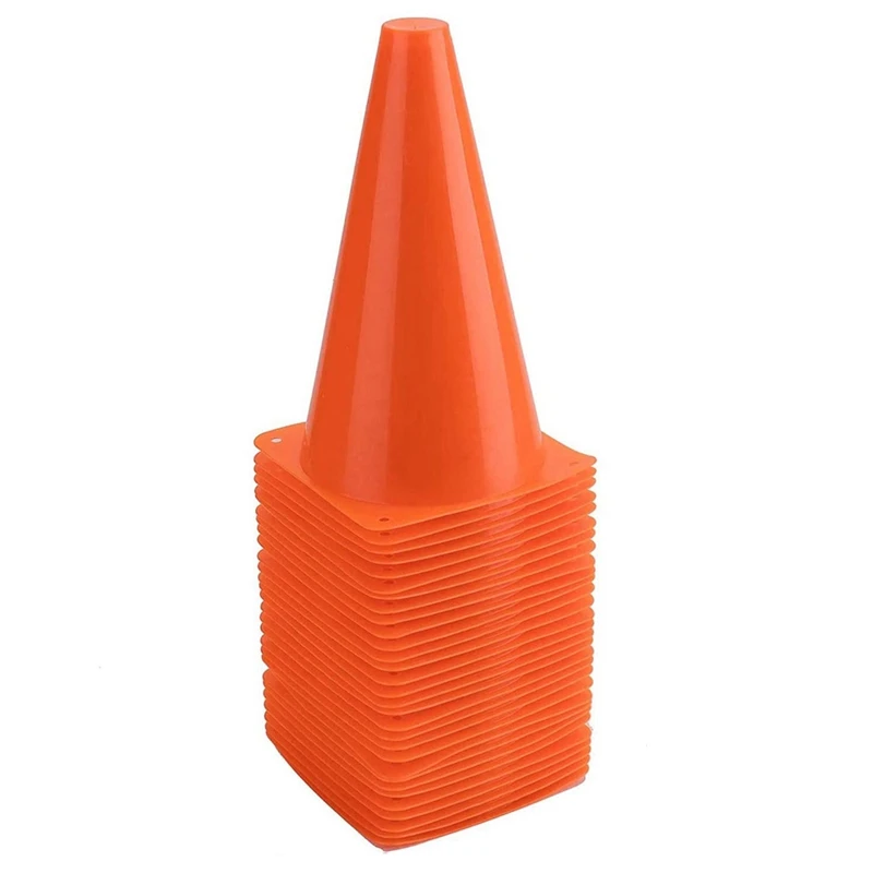 30 Pcs Plastic Traffic Cone Training Sign Tube Football Training Cone Agile Sports Cone For Drills Football Basketball