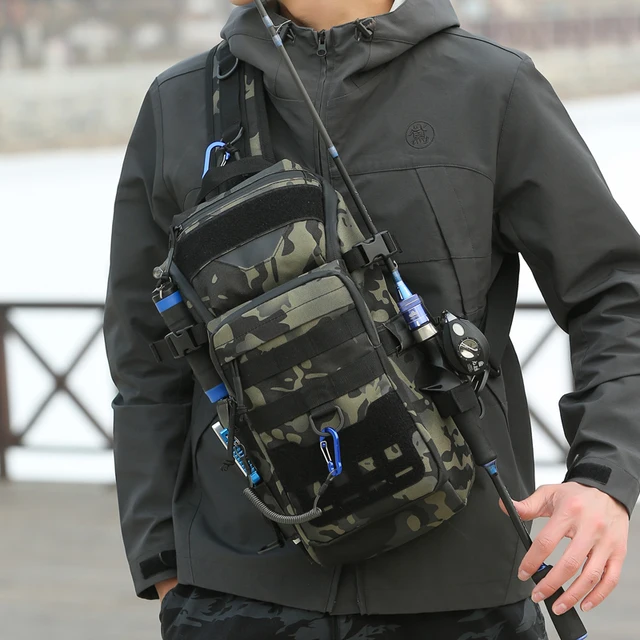 Męska torba na klatkę piersiową Molle Fanny Pack Outdoor Sport Fishing Hunting Camping Hiking Tactical Hook and Loop Fastener Sling Shoulder Bag