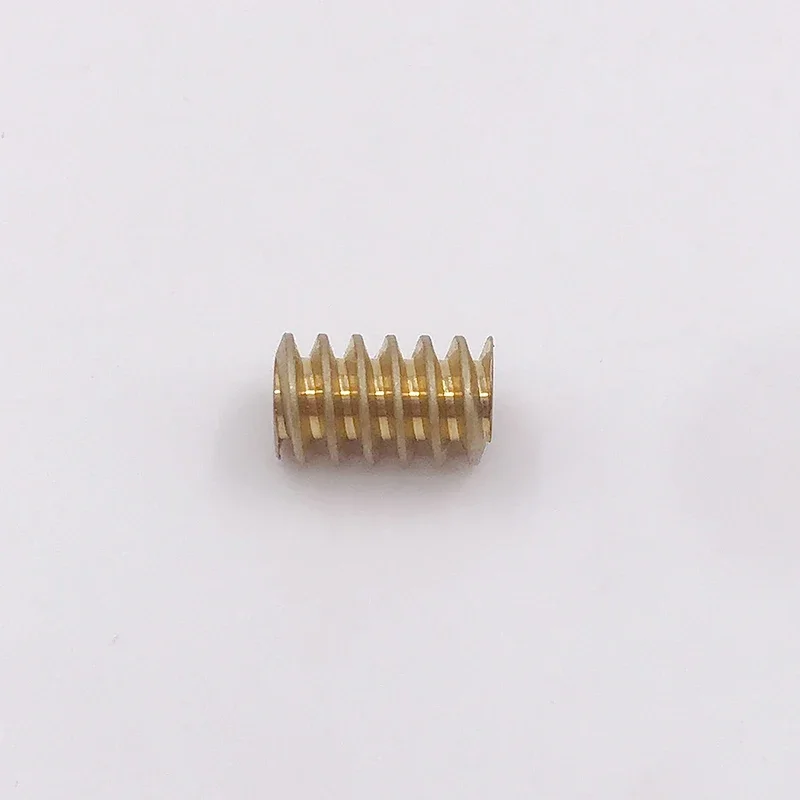 1PC 0.5 Modulus Copper Metal Worm Spindle Gear 2.28mm/ 2.98mm Hole Diameter 10mm Length for 2.3mm/ 3mm Shaft