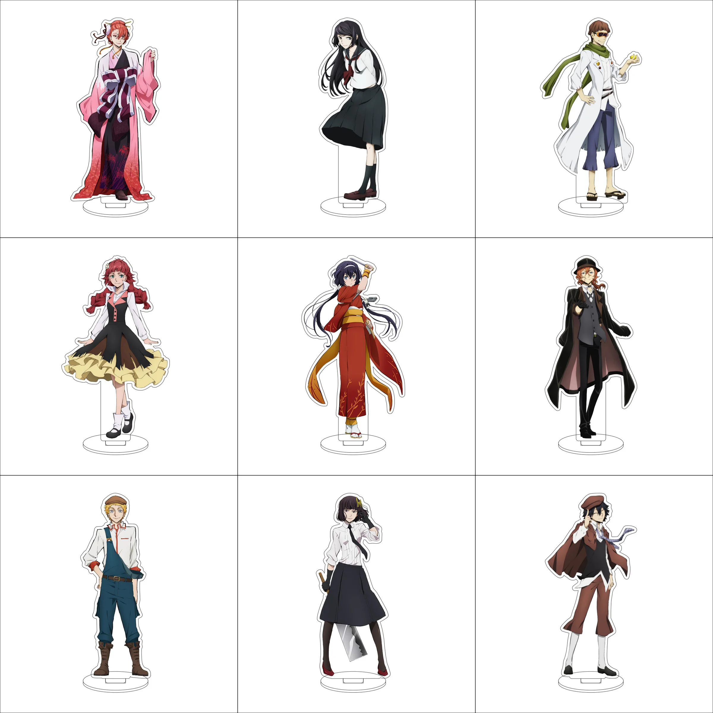Anime Bungo Stray Dogs Acrylic Stand Ornaments Edogawa Rampo Kunikida Doppo Dazai Osamu Figure Stand Halloween Gifts