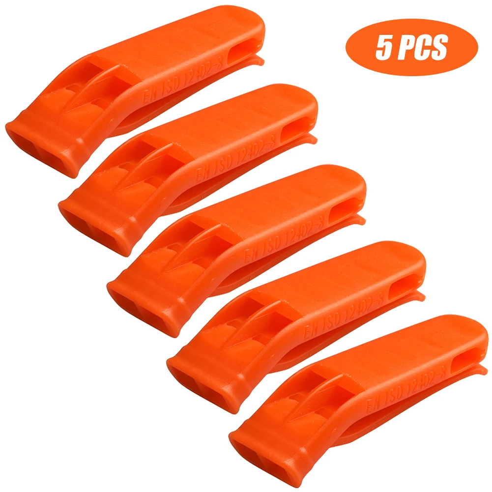 1/5/10pcs Survival Loud Whistle Multifunction Outdoor Emergency Whistle Double Pipe Rescue Whistle for Camping Hiking