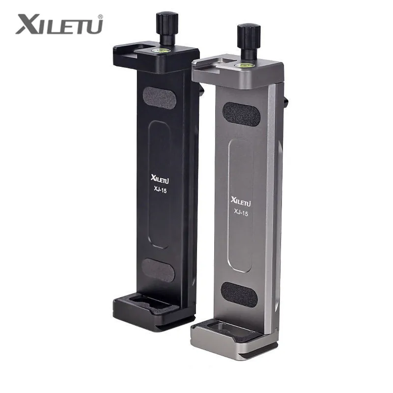 XILETU XJ-15 Universal Aluminum Alloy Tablet Phone Stand Holder Clip Tripod Adjustable Bracket for iPad Pro Air Mini Smartphones