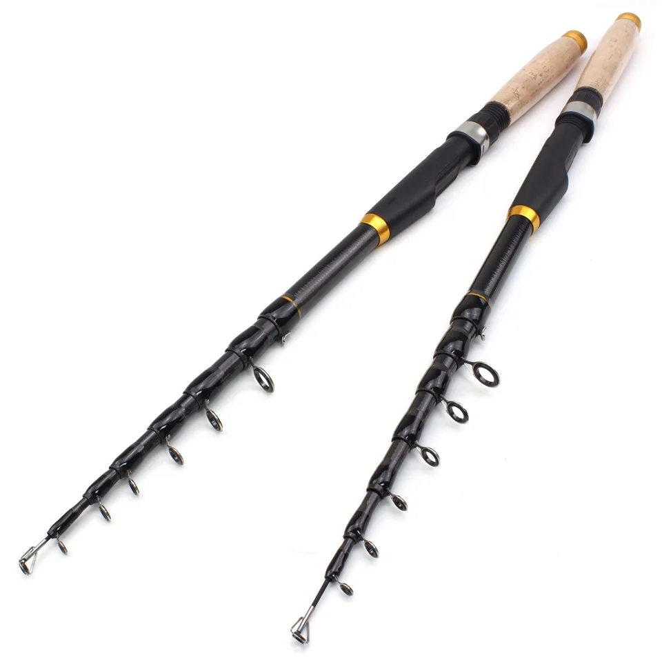 Telescopic Fishing Rod Light Carbon Cast Rod 1.8M-3.6M Outdoor Fishing Tools Accessories Night Fishing Outdoor  Baitcasting Rod