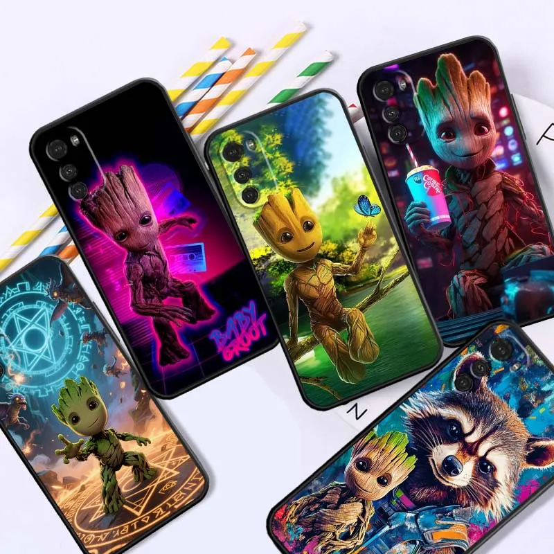 

Marvel Groot Anime For Motorola G85 Edge 50 G24 G35 G14 G04 40 G72 G34 G31 G Stylus G54 G13 G32 5G Black Phone Case