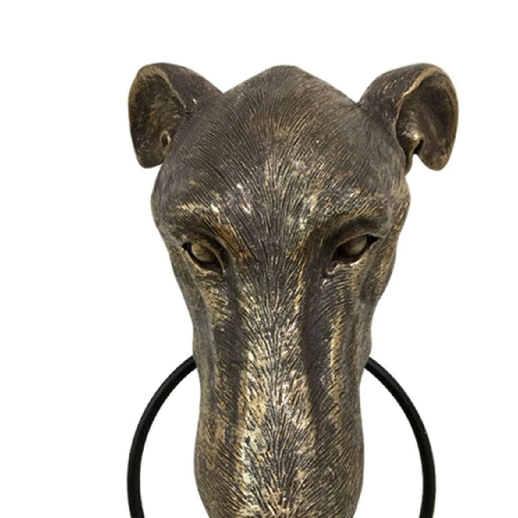 

B05C-Dog Head Door Knocker Retro Style Knockers Heavy Duty Animal Head Shaped Door Knockers For Front Door Decoration