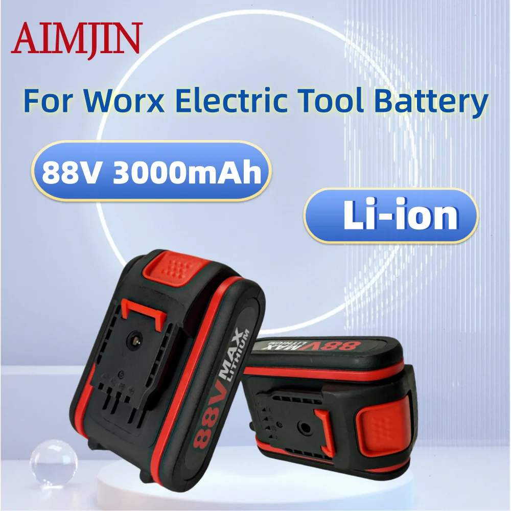 For Worx 88V 3000mAh  Rechargeable Li-ion Battery Suitable for  Cordless Screwdriver Power Tools Replacement Battery