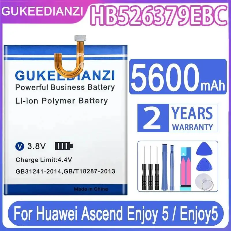 

Аккумулятор для мобильного телефона HB526379EBC 5600mAh для Huawei Y6 Pro, Enjoy 5, Honor 4C Pro, Tit-L01, Tit-TL00, CL00, Tit-CL10