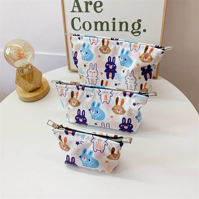 

Ladies' Makeup Bags Cartoon Rabbit Kawaii Sweet Cute Japanese Cosmetic Bags Portable High Quality Fabric Storage Bags For Girl