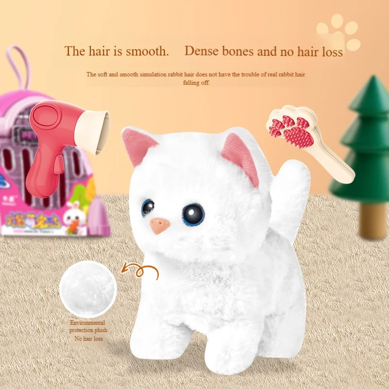 ของเล่นเด็ก ตุ๊กตาสุนัขที่เห่าขณะเดิน ตุ๊กตาสุนัขไฟฟ้าเลียนแบบจริง น่ารักเหมือนสัตว์เลี้ยง สำหรับเด็กชายและเด็กหญิง