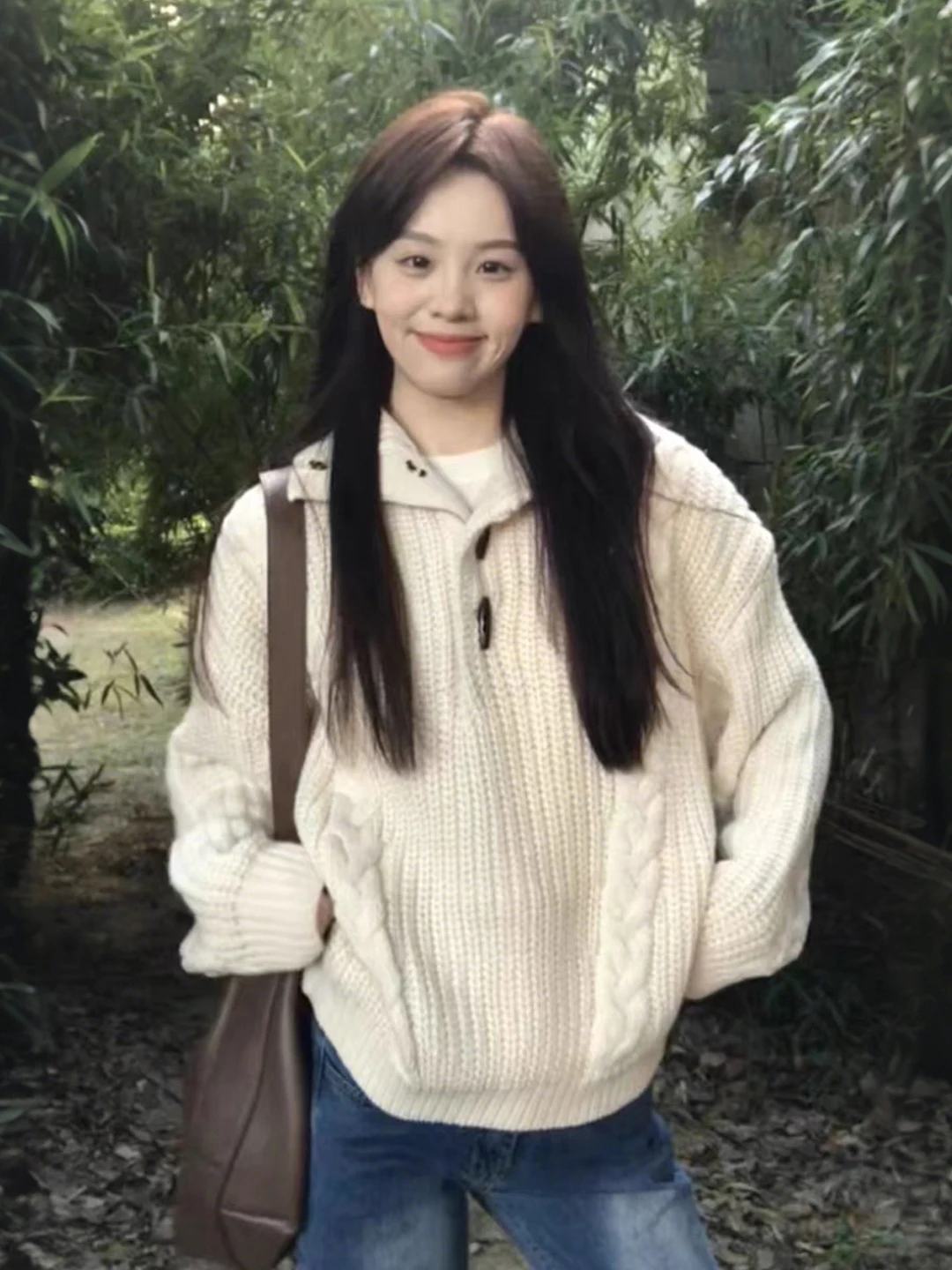 

Thiened Long Sve вязаный свитер женский осенне-зимний свободный удобный ленивый мягкий длинный свитер на пуговицах