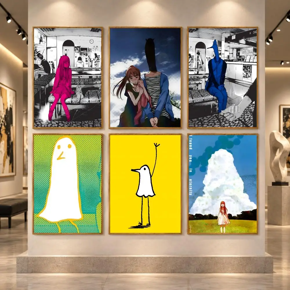 Poster d'anime Goodnight Punpun, autocollants muraux adhésifs, décorations murales pour chambre, salon, bureau, décoration intérieure, cadeau.