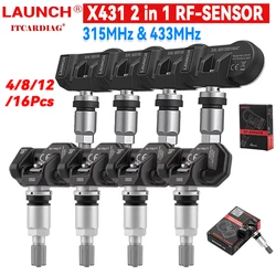 LAUNCH X431 Sensor 2 in 1 RF-Sensor 315MHz 433MHz TPMS Tire Repair Tools Scanner i-TPMS Tire Pressure Sensors Tester Programming