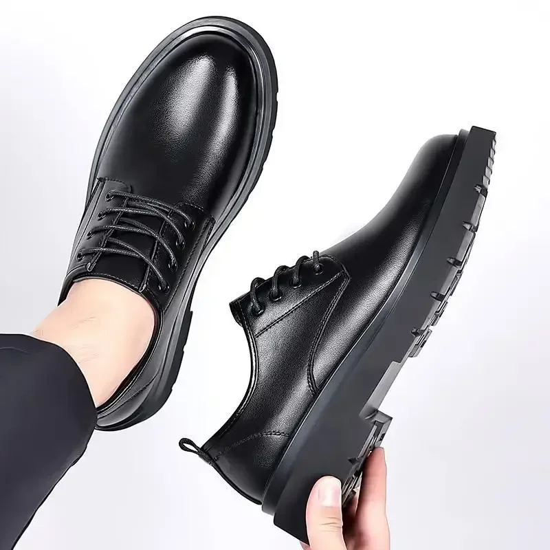 

New Men's Leather Derby Shoes Formal Oxford Shoes Luxury Fashion Office Wedding Party Shoes