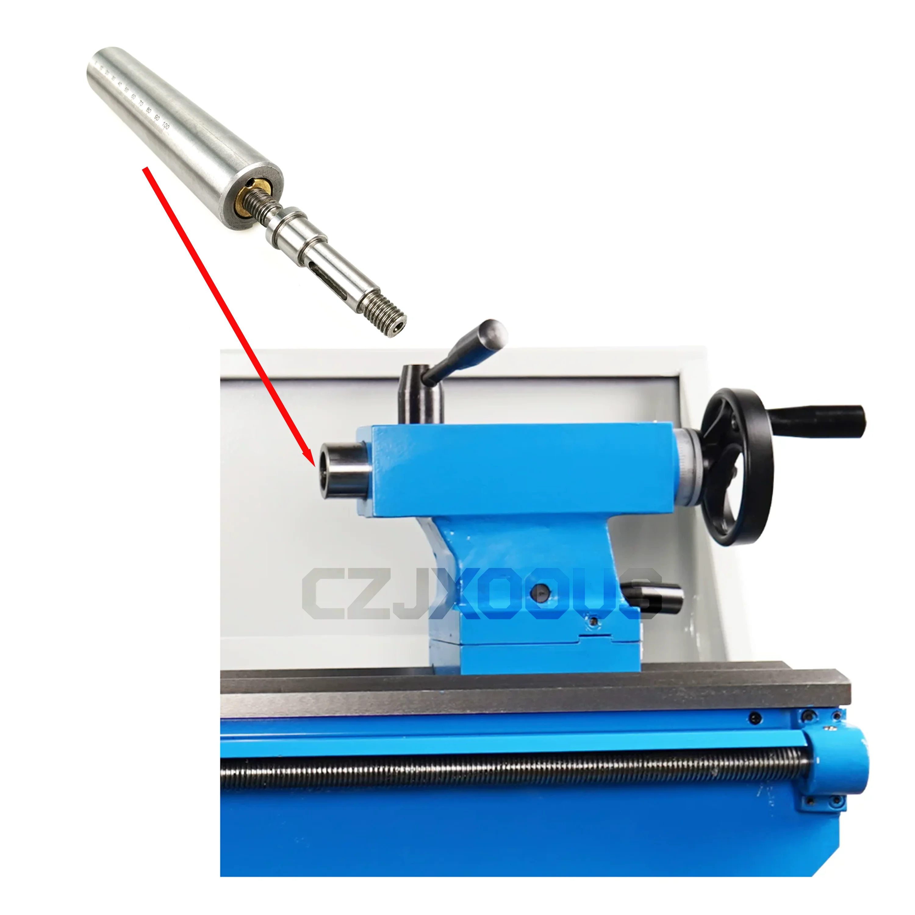 CZJXOOUS Free Shipping Tailstock Sleeve And Screw Rod For Lathe WM210V BV20 BV25 CJM250/280/320B/360 CQ6132/9332 CQ6136(1440)