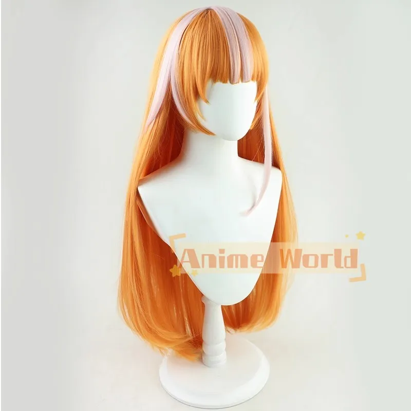 Peluca de Cosplay de Anime Uma Musume Pretty Derby Akikawa Yayoi, accesorio para fiesta de Halloween, pelo sintético de fibra resistente al calor + gorro de peluca