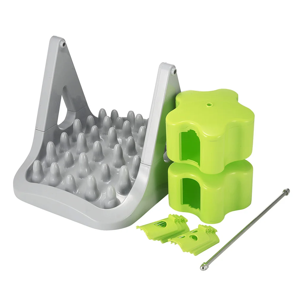 

Roller Leaking Automatic Food Dispenser Dog Bowl Pet Puppy Feeder Anti-choking Plastic Container