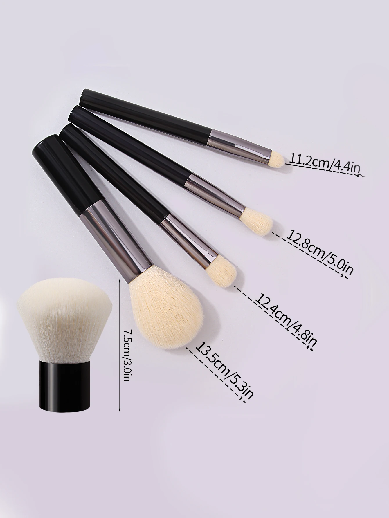 5 قطع من فرشاة أحمر الخدود الناعمة السائبة عالية الجودة، فرشاة تحديد الخدود، فرشاة ظلال العيون، مجموعة فرش مكياج محمولة متعددة الأغراض #6