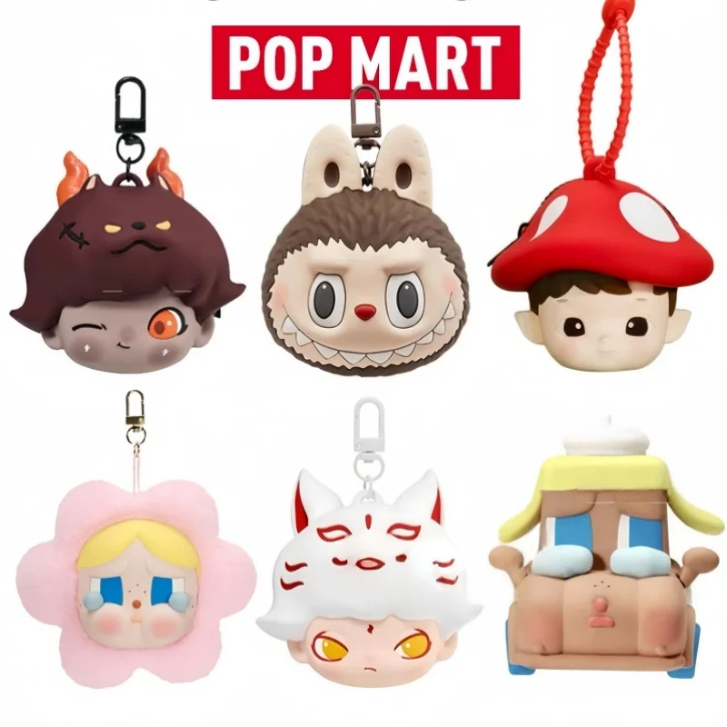 

In Stock Pop Mart Crybaby Dimoo Labubu Cartoon Earphone Case Blind Box Keychain Pendant Crying Bear SiliconeBag Mystery Box Gift
