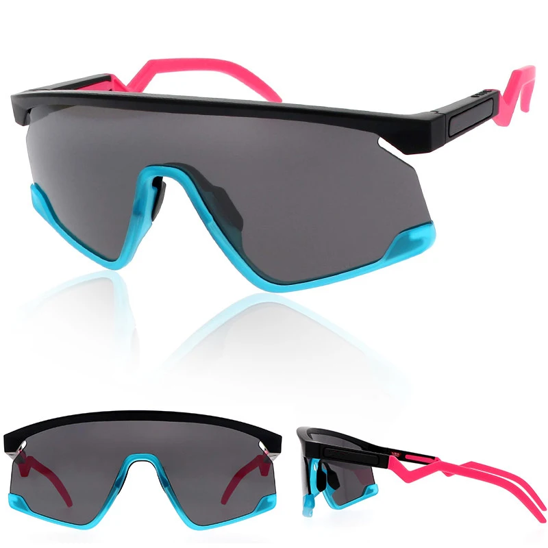 Half Frame Cycling Sunglasses Men Brand Design Mirror Cycling Glasses Accessories UV400 Oculos Oversized Sports Sunglasses Male