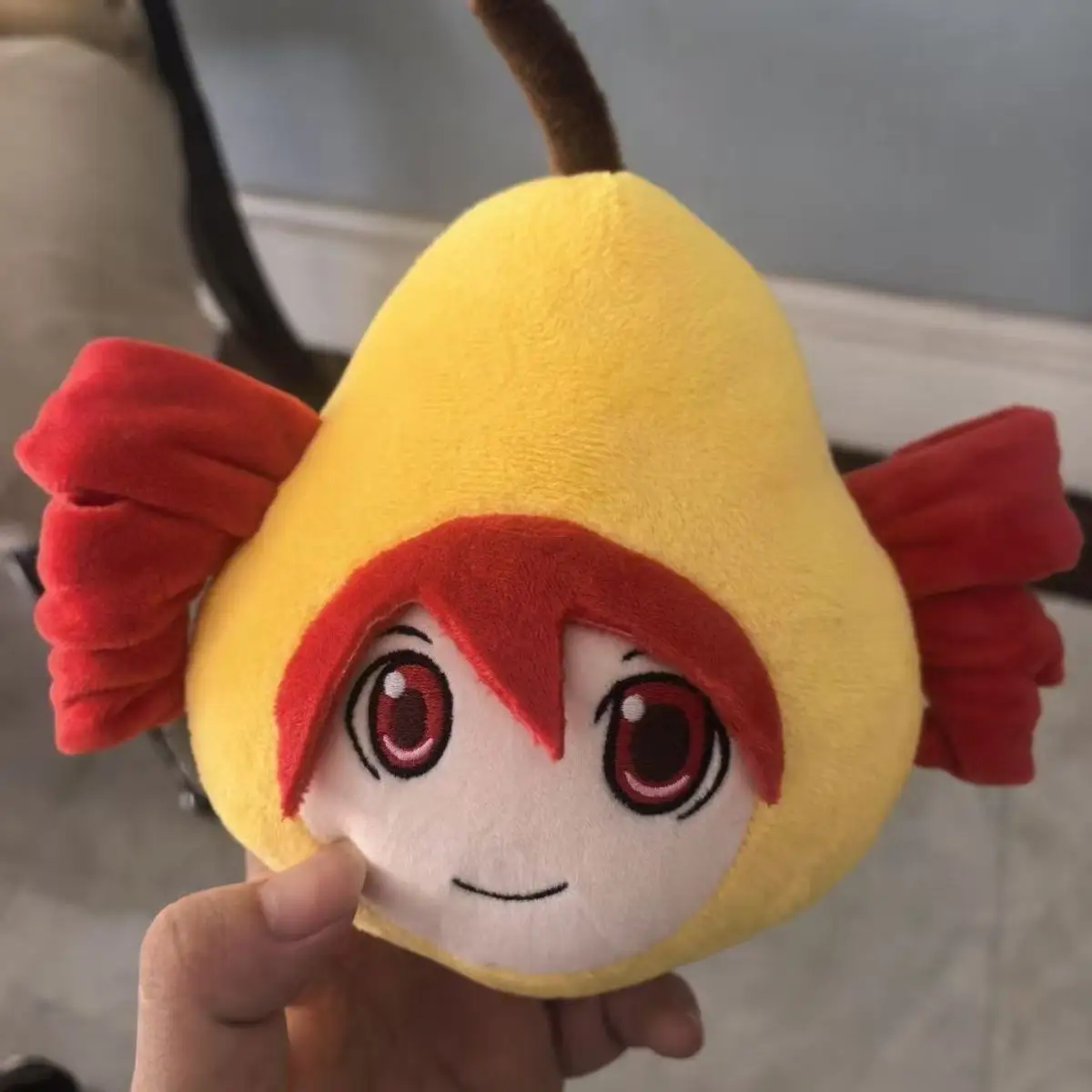 Cute 15cm Kasane Teto Plush Pear Toy Keychain Anime Figure Collect Dolls Bag Pendant Accessories Girls Birthday Gift