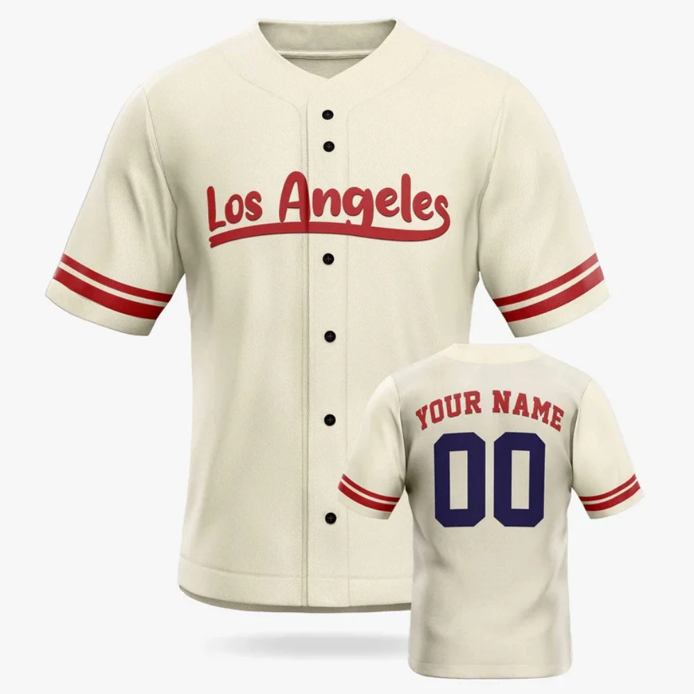 Custom City Baseball Jersey - Los Angeles - Design Your Own 3D Printed Men For Women Shirt Casual Team Shirts