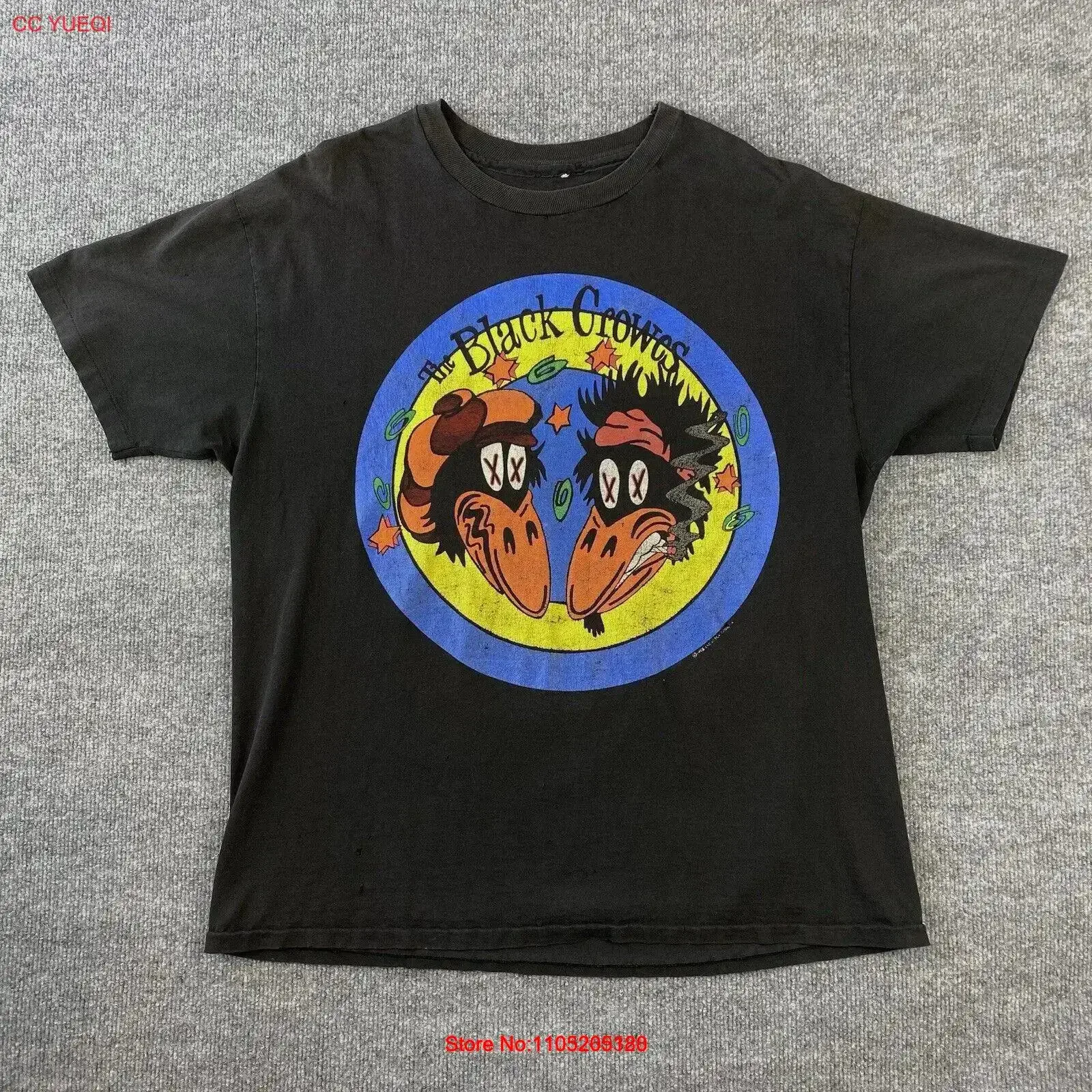 Band Tee Faded 90S - Vintage Black Crowes T Shirt 1992